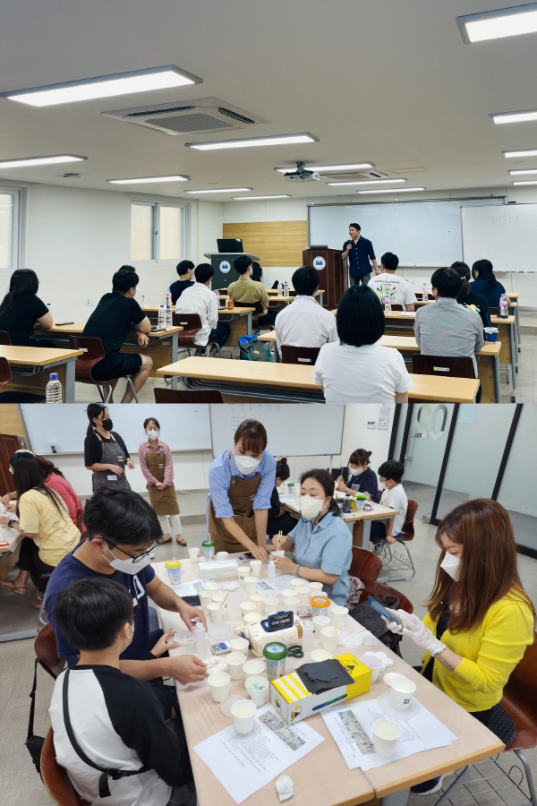 동양미래대학교 캠퍼스타운사업단 ‘DMMC with 그라운드고척’ 프로그램을 수강 중인 지역 주민들.