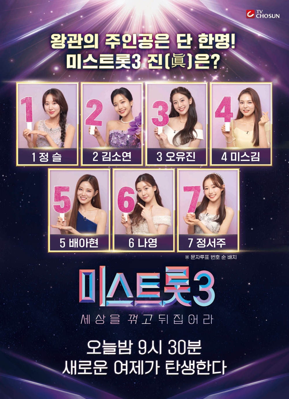 '미스트롯3' TOP7 포스터. 사진=TV CHOSUN